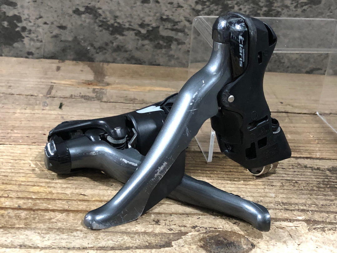JX153 シマノ SHIMANO クラリス CLARIS ST-R2000 STIレバー ※ブラケットカバー欠品,右レバー破損のためジャンク