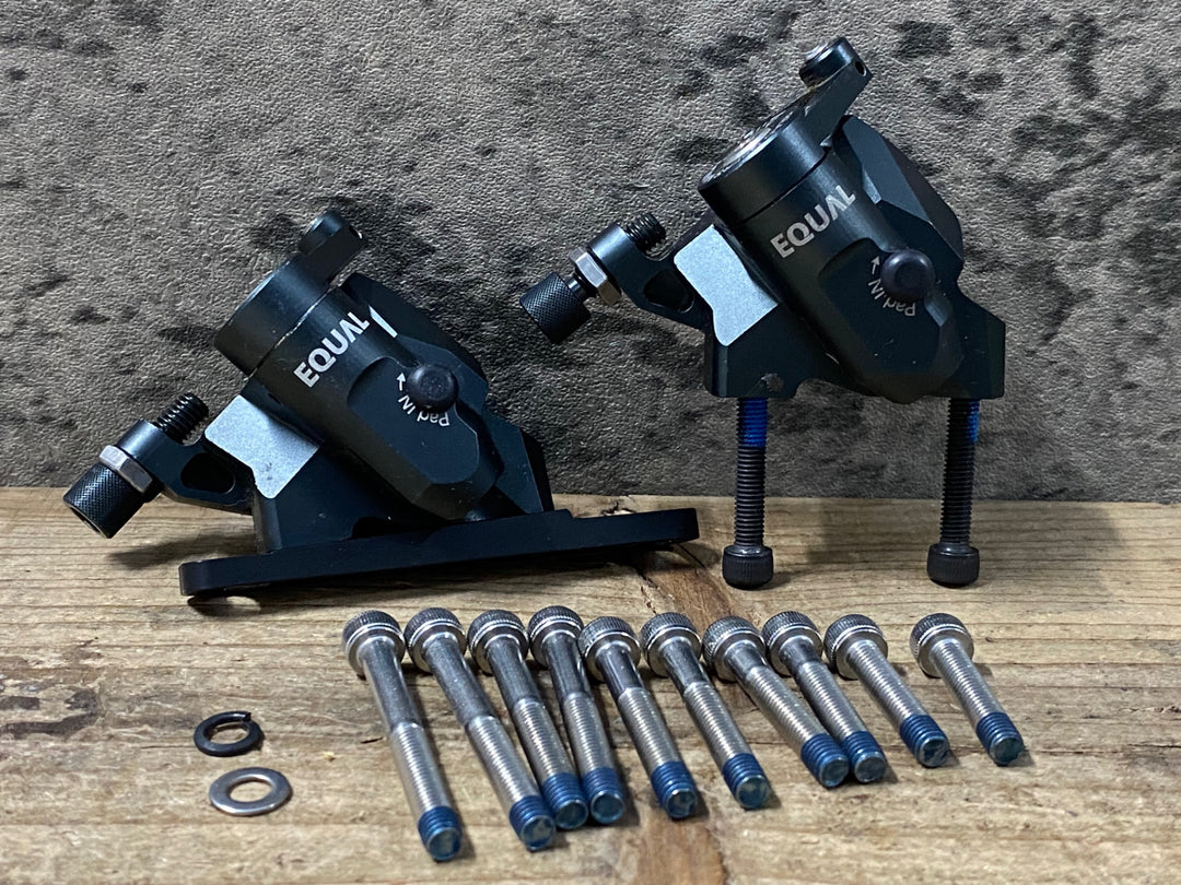 KQ599 グロータック GROWTAC EQUAL DBR-X0501-SL ディスクブレーキキャリパー フラットマウント 前後セット