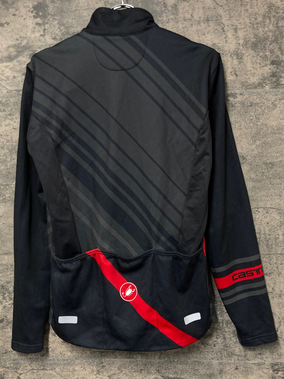KG452 カステリ CASTELLI 長袖 サイクルジャージ グレー L 裏起毛