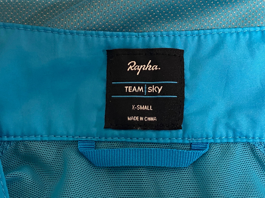 KP954 ラファ Rapha TEAM sky TRAINING BREVET GILET ジレ サイクルベスト 黒 スライブルー XS