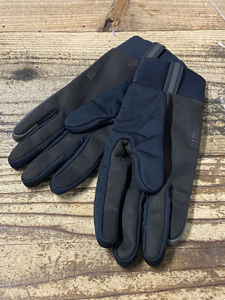 JS967 ラファ Rapha PRO TEAM WINTER GLOVES 長指 グローブ 黒 S 裏起毛
