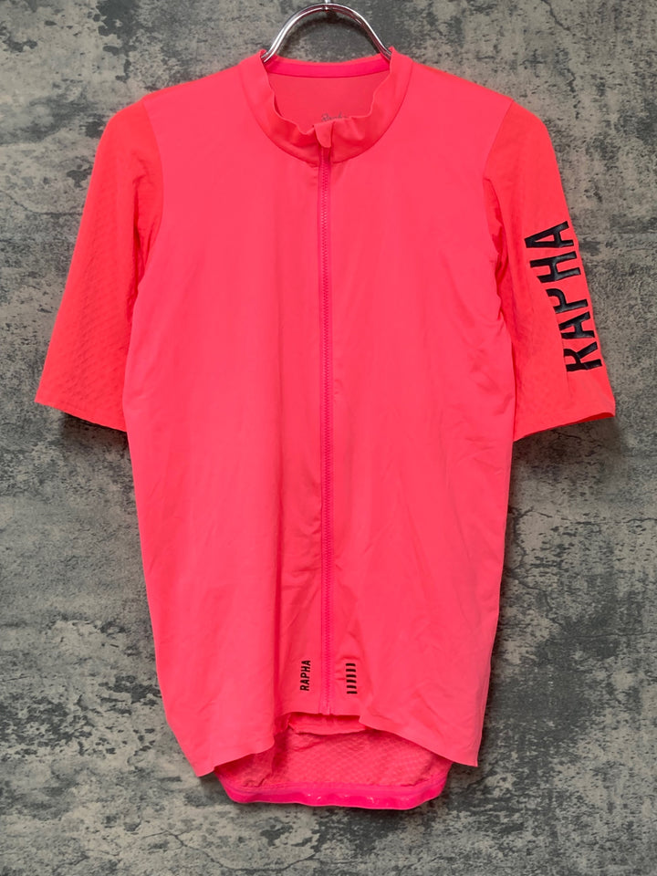 JD543 ラファ RAPHA PRO TEAM SHORT SLEEVE AERO JERSEY サイクルジャージ 半袖 ピンク L