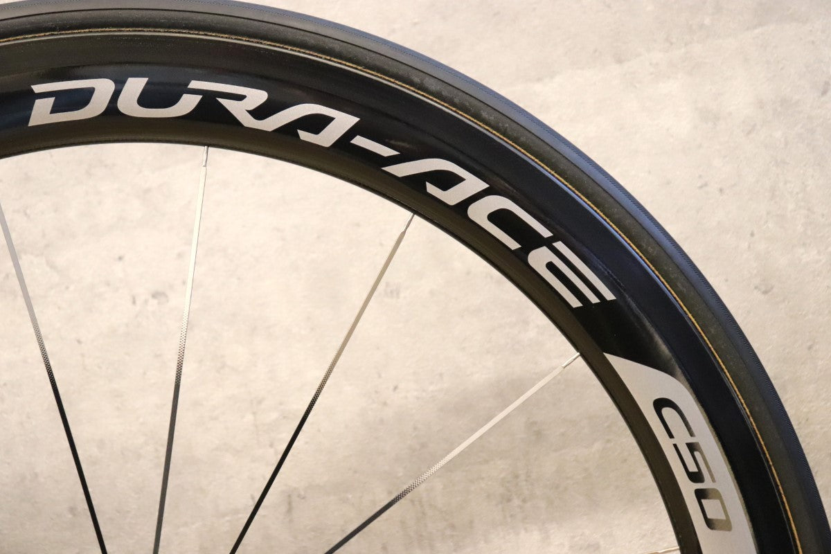 シマノ SHIMANO デュラエース DURA-ACE WH-9000 C50 TU カーボン チューブラー ホイールセット シマノ 12/11S  ワイドリム 24mm 【さいたま浦和店】