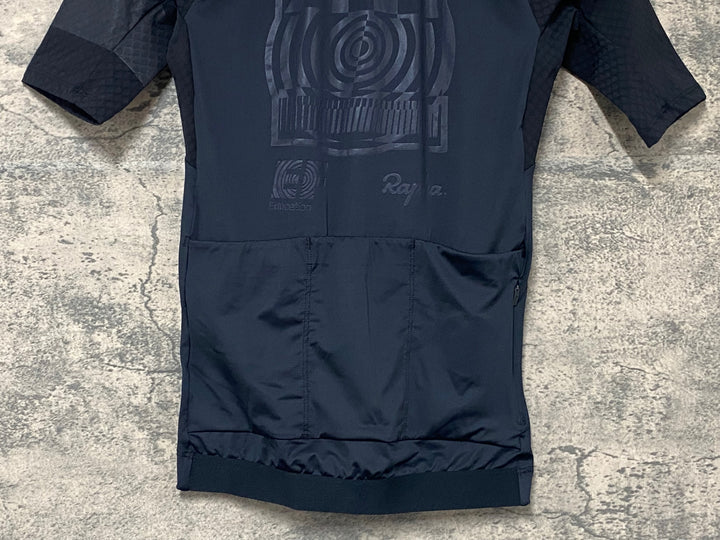 KJ684 ラファ Rapha MEN'S PRO TEAM AERO JERSEY - BLACKOUT 半袖 サイクルジャージ 黒 S