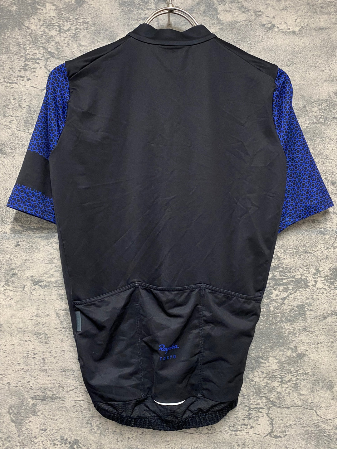 KD479 ラファ Rapha CLUBHOUSE MERCH MIDWEIGHT JERSEY 半袖 サイクルジャージ 黒 ネイビー S ※タグカット