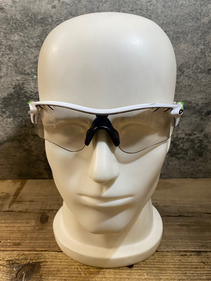 KH642 オークリー OAKLEY Cavendish RADAR LOCK サングラス アイウェア 白 緑 クリアレンズ PRIZMレンズ、緑レンズ付属