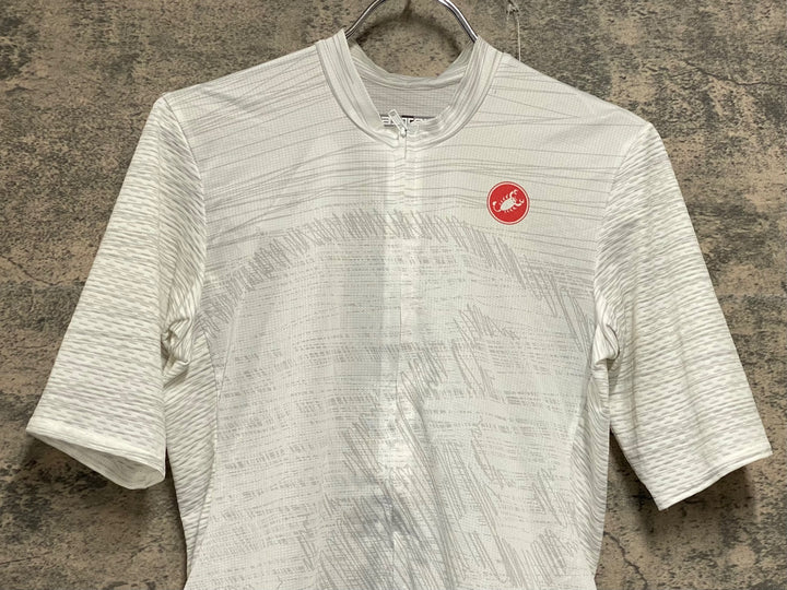 JU580 カステリ CASTELLI 半袖 サイクルジャージ 白 M