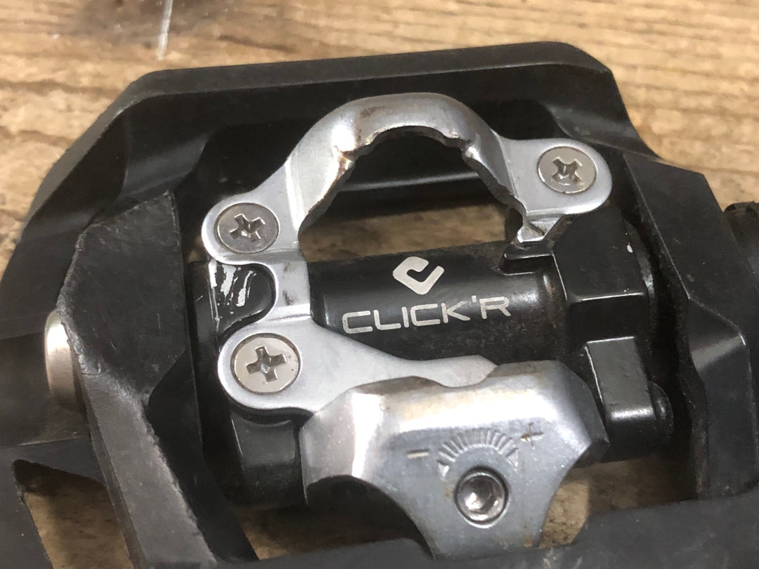 JU358 シマノ SHIMANO PD-T420 ビンディングペダル SPD 片面フラット ※右ペダル軸回転不良のためジャンク