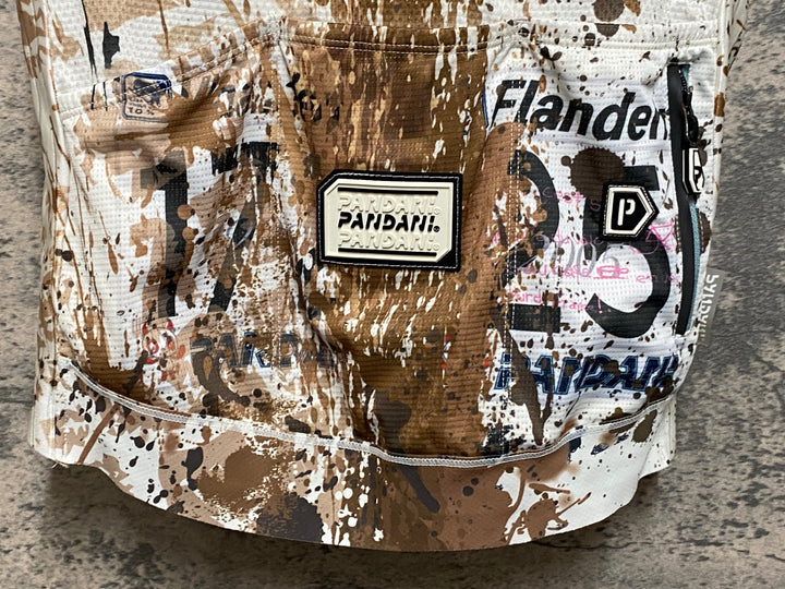 JR199 パンダーニ pandani 半袖サイクルジャージ 白茶 S エアロジャージ