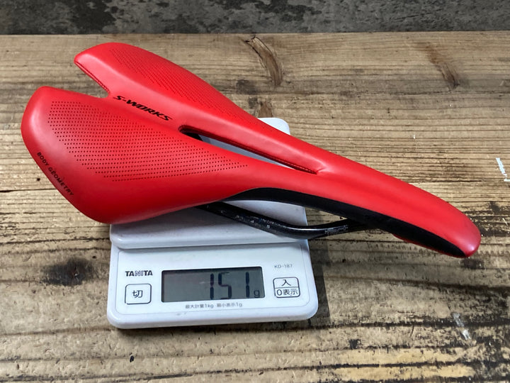 KC145 スペシャライズド SPECIALIZED S-WORKS トゥーぺ TOUPE サドル カーボンレール 143mm 赤