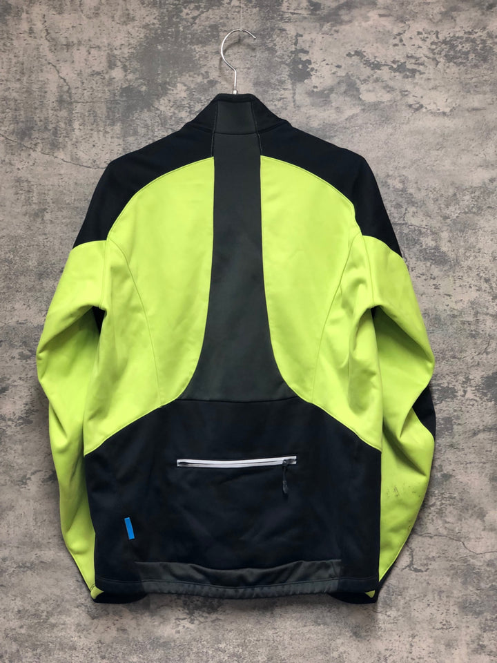 KD663 シマノ SHIMANO 長袖 サイクルジャケット 黄 XL 裏起毛 ※汚れ