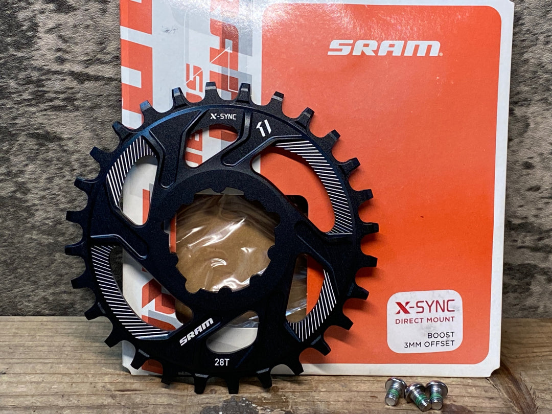 JF256 スラム SRAM X-Sync DIRECT MOUNT Chainring チェーンリング BOOST 3mm OFFSET 28T