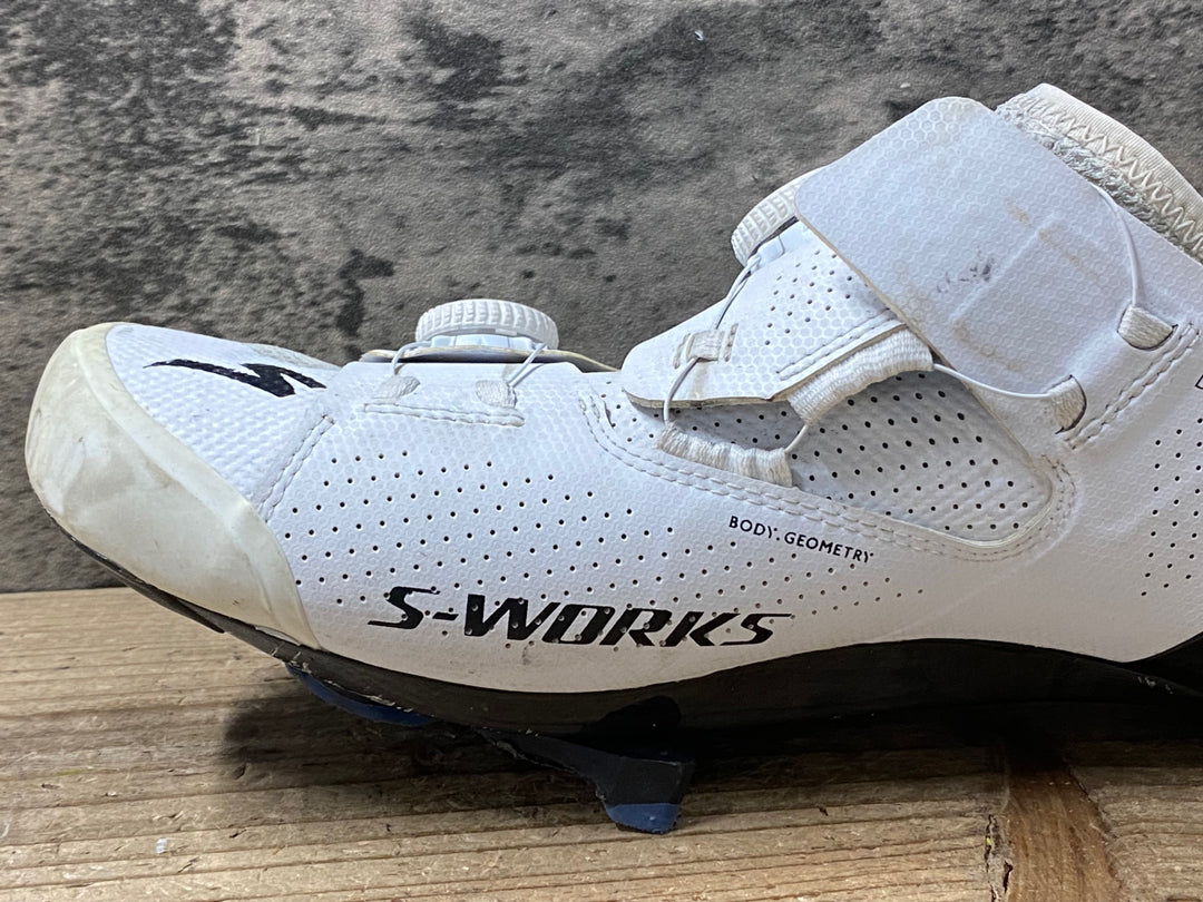 KE239 スペシャライズド SPECIALIZED S-WORKS Ares ビンディングシューズ 3穴 BOA Li2 BD 白黒 EU42 ※ガリ傷