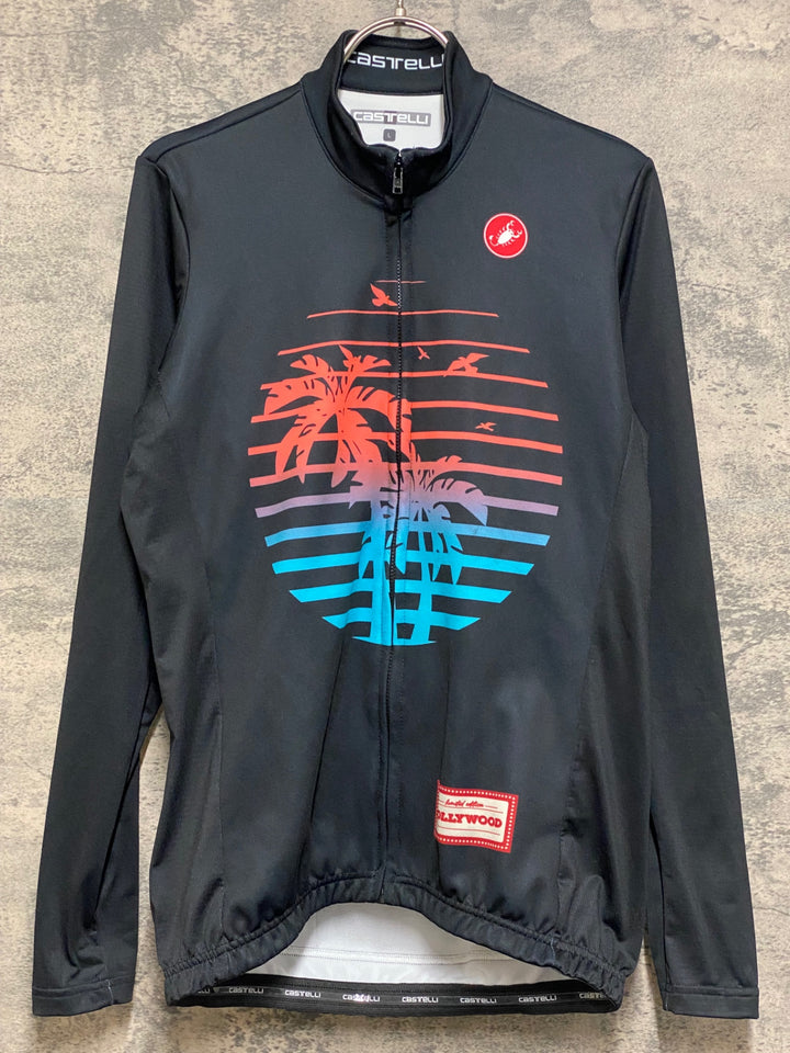 JO468 カステリ CASTELLI 長袖 サイクルジャージ 裏起毛 L