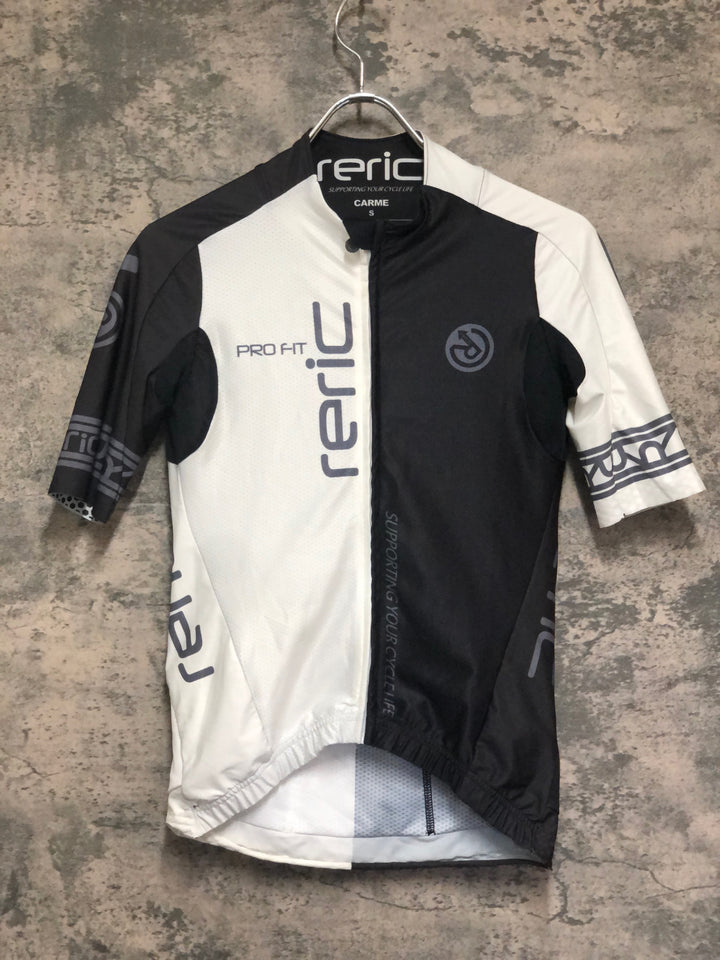 KM227 レリック reric CARME 半袖 サイクルジャージ 白黒 S