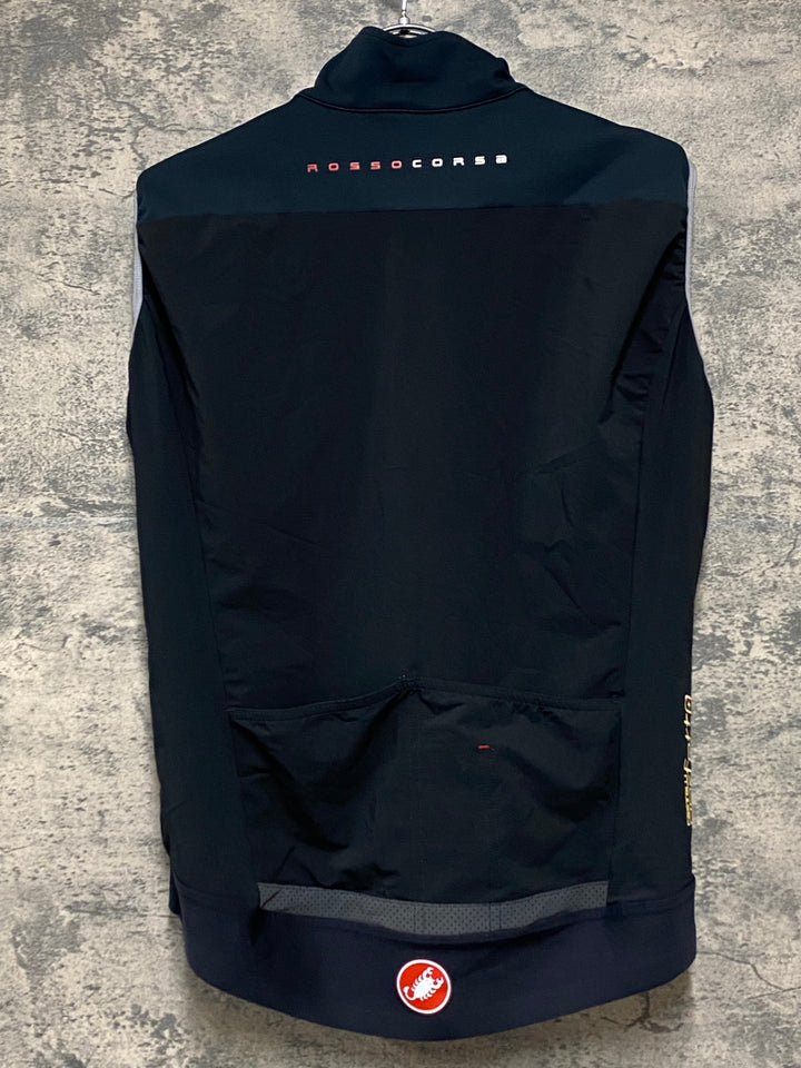 KB685 カステリ CASTELLI ROSSO CORSA Perfetto ジレ サイクルベスト 黒 M GORE-TEX INFINIUM
