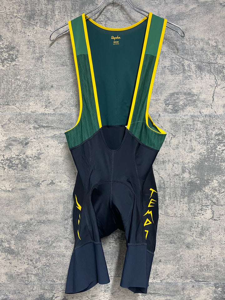 JS655 ラファ Rapha NELSON VAILS BIB SHORTS ビブショーツ 緑 M ※擦れ
