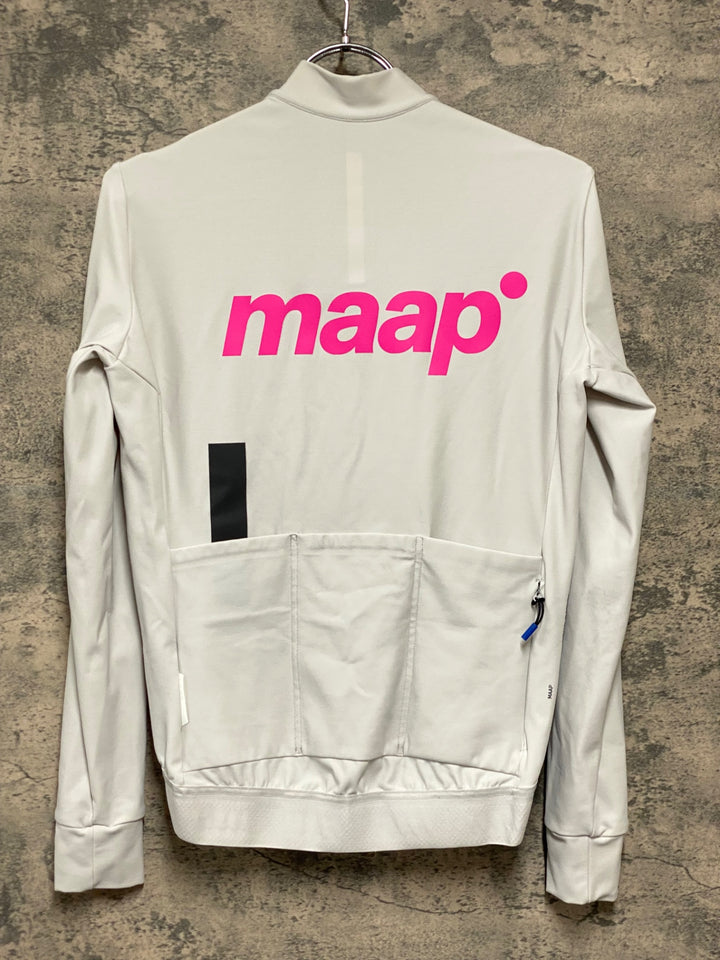 KI310 マープ MAAP TRAINING JERSEY 長袖 サイクルジャージ グレー S 裏起毛