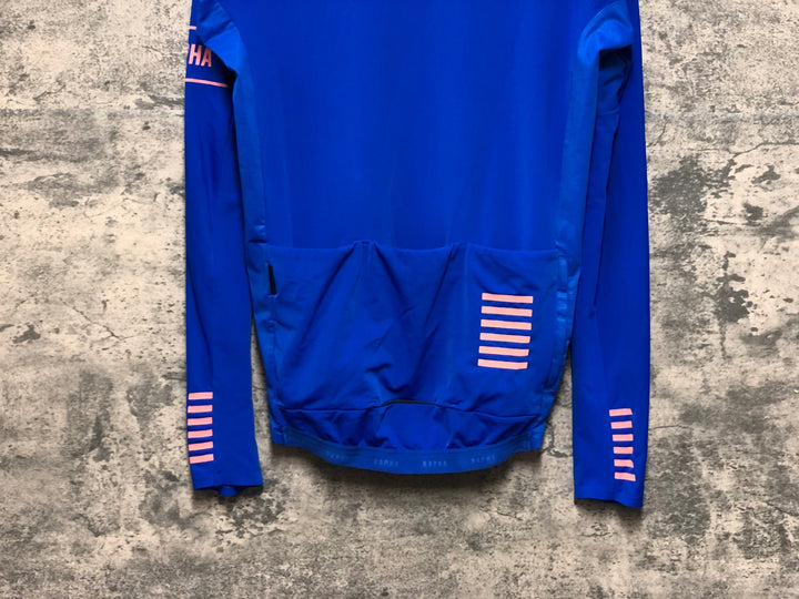 KN638 ラファ Rapha PRO TEAM LONG SLEEVE THERMAL JERSEY 長袖 サイクルジャージ 青 M 裏起毛