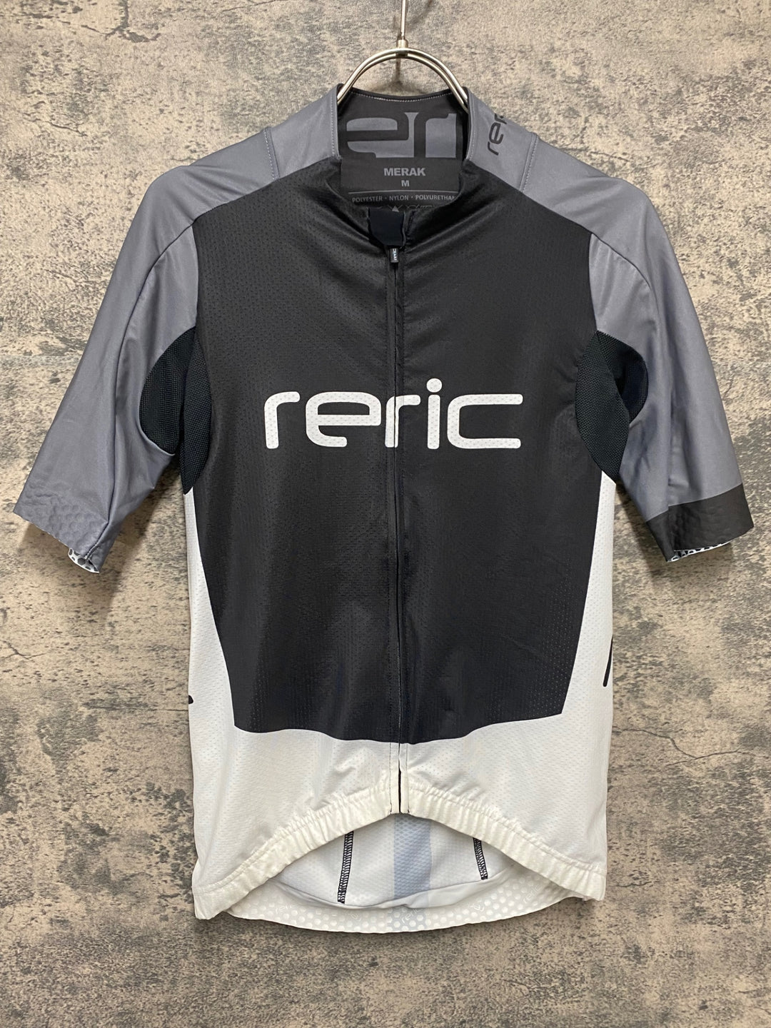 KM225 レリック reric MERAK 半袖 サイクルジャージ 黒グレー M