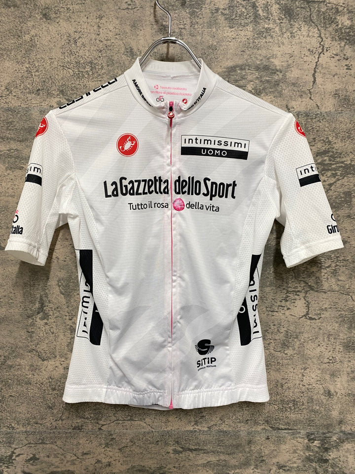 JZ993 カステリ CASTELLI 半袖 サイクルジャージ 白 S Giro d'Italia