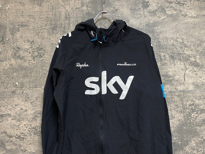 JN160 ラファ Rapha SPRAY JACKET 長袖 ウィンドブレーカー 黒 L TEAM Sky