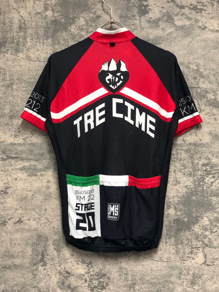 KK801 サンティーニ SANTINI 半袖 サイクルジャージ 赤黒 S