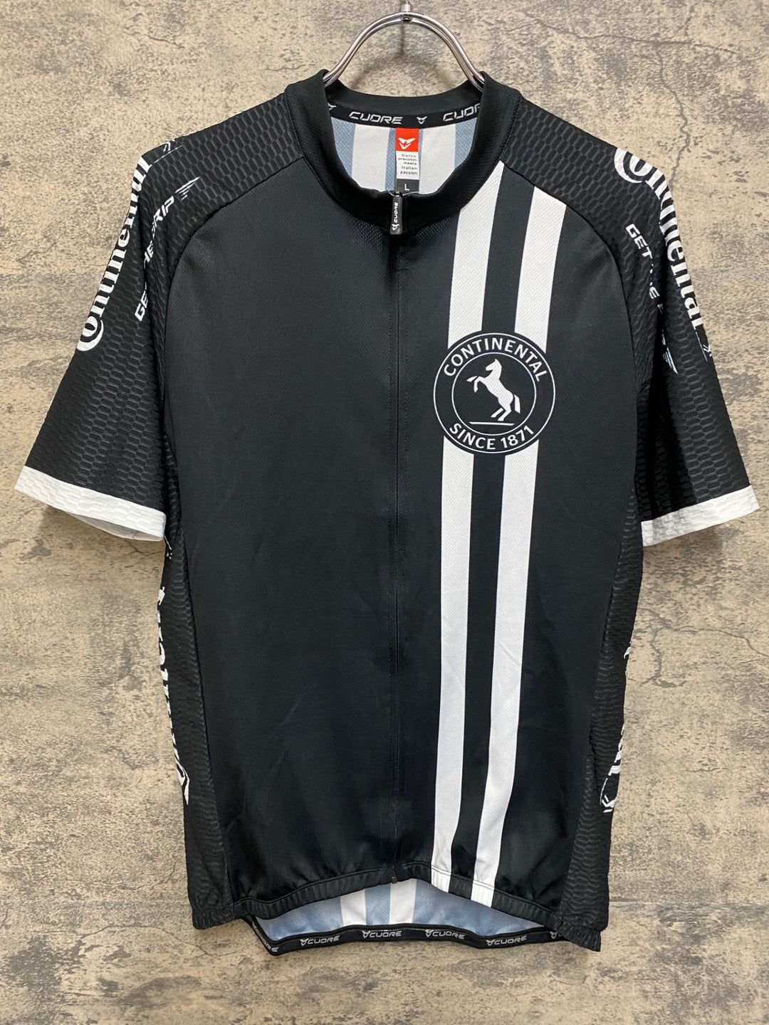 JR139 クオレ CUORE 半袖 サイクルジャージ 黒 L Continental