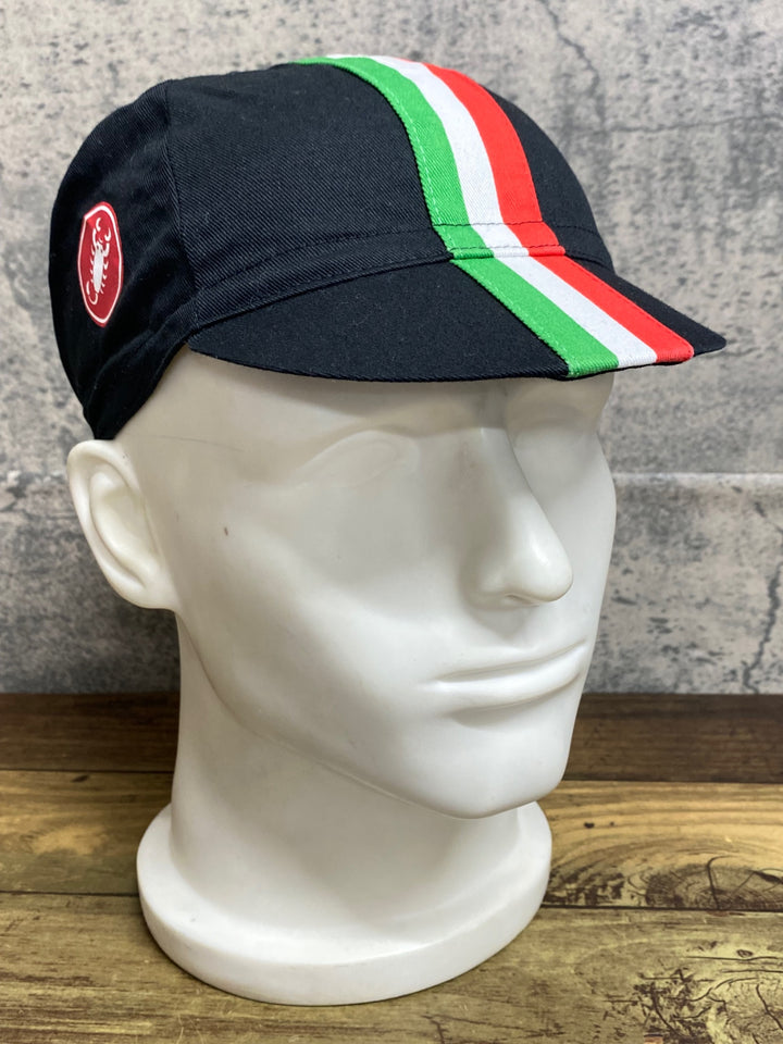 KH245 カステリ CASTELLI サイクルキャップ 黒 フリーサイズ