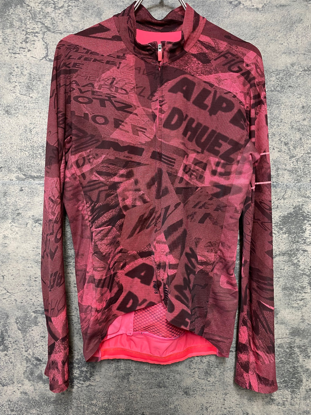 JM645 ラファ Rapha PRO TEAM LONG SLEEVE THERMAL JERSEY ROAD GRAFFITI 長袖 サイクルジャージ ピンク 黒 M