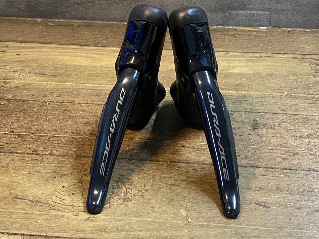 JT704 シマノ SHIMANO デュラエース DURA-ACE ST-R9270 Di2 電動 油圧 STIレバー 動作確認済 ※フェイスプレート割れ、ガリ傷強め