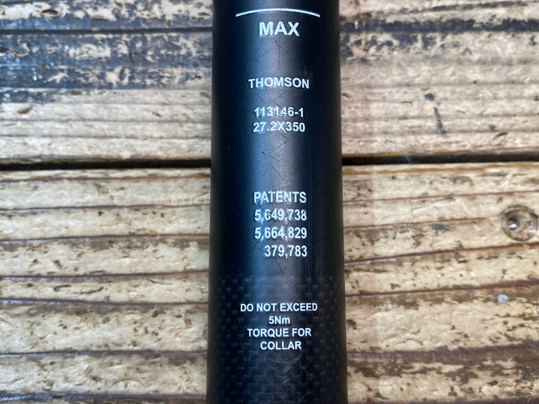 JN974 トムソン THOMSON Masterpiace C カーボン シートポスト Φ27.2 350mm SB0mm