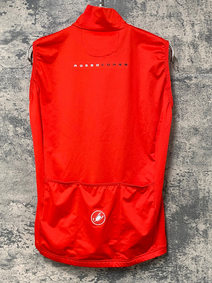 JZ587 カステリ CASTELLI ROSSOCORSA ジレ サイクルベスト 赤 M
