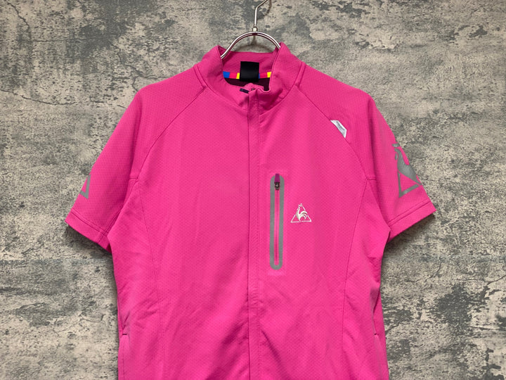 KH248 ルコックスポルティフ le coq sportif 半袖 サイクルジャージ ピンク M