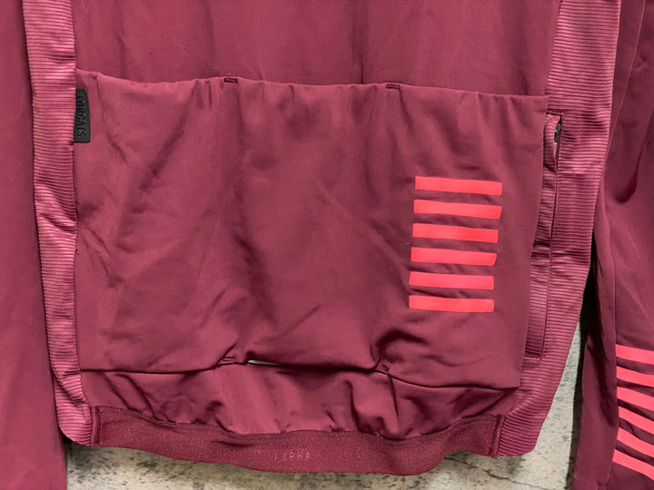 JP562 ラファ Rapha PRO TEAM LONG SLEEVE THERMAL JERSEY 長袖 サイクルジャージ 赤 S