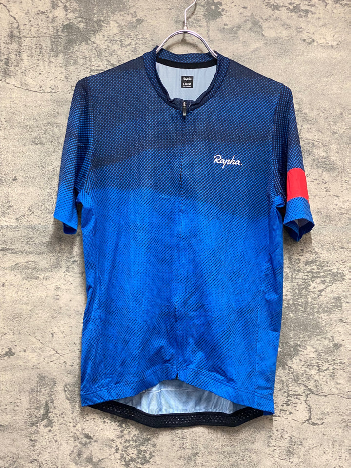 JZ857 ラファ Rapha LIGHTWEIGHT RACE JERSEY 半袖 サイクルジャージ 青 XL