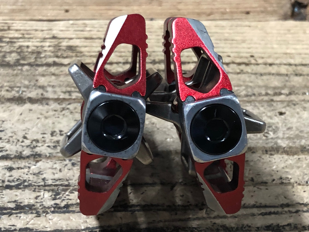 JW437 クランクブラザーズ crankbrothers candy7 ビンディングペダル 赤