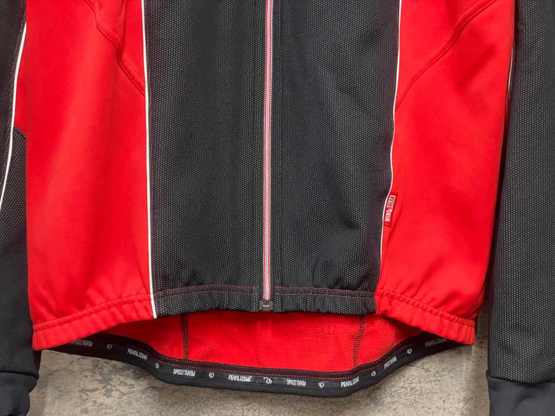 KK061 パールイズミ PEARL iZUMi サイクルジャケット 黒赤 XL 裏起毛 WIND BREAK