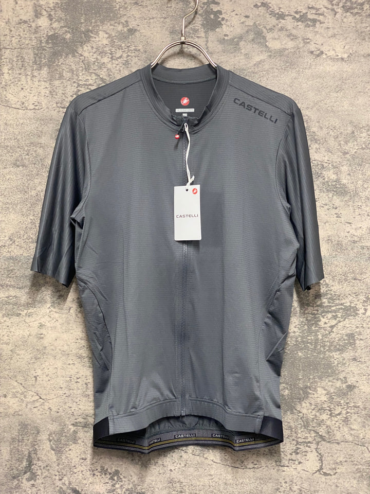 KE156 カステリ CASTELLI ESPRESSO 2 半袖 サイクルジャージ グレー XL