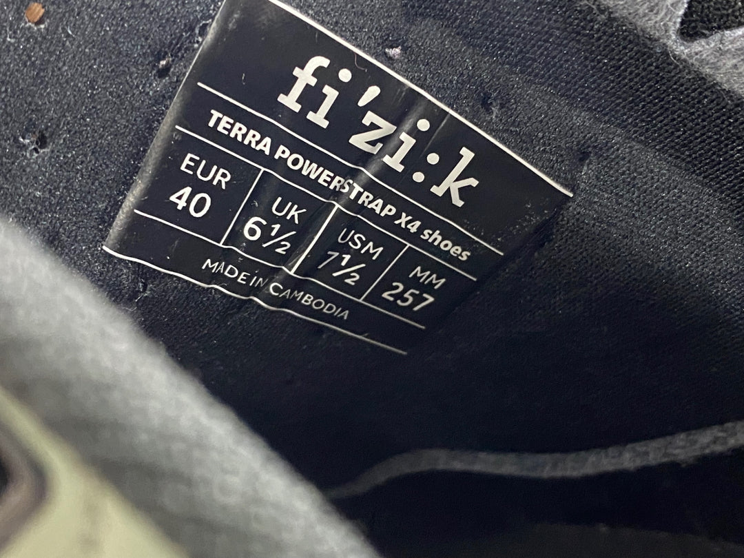 JN081 フィジーク FIZIK TERRA POWERSTRAP X4 ビンディングシューズ 緑 EU40