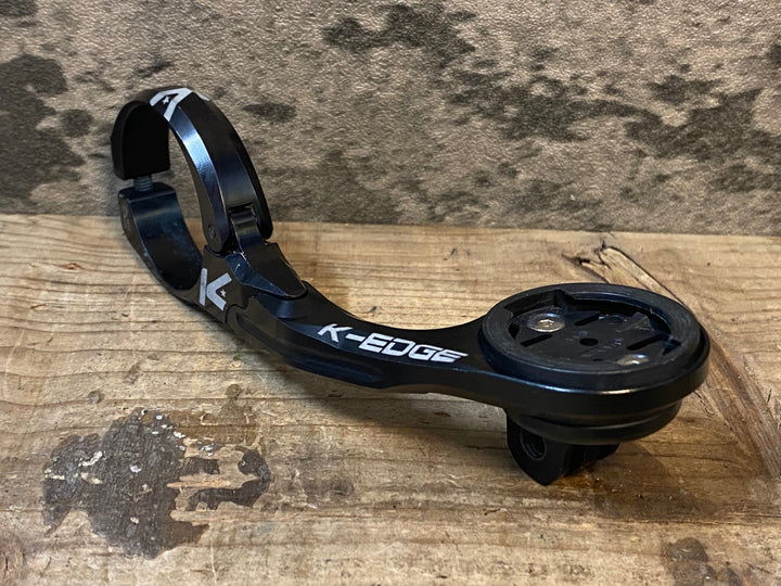 JK992 ケーエッジ K-EDGE 片持 サイコンマウント 黒 Φ31.8 GARMIN/GoPro ※錆あり