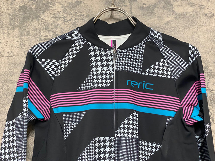 JV959 レリック reric Women's Sugar Long Sleeve Jersey 長袖サイクルジャージ 黒 M 裏起毛 レディース