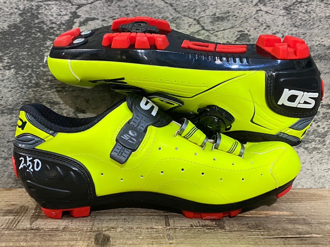 KG411 シディ SIDI TRACE MTB ビンディングシューズ 2穴 蛍光イエロー EU40 ※ペン字あり
