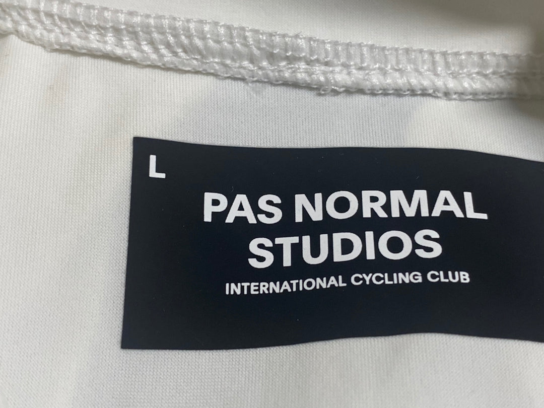 JY676 パスノーマルスタジオ PAS NORMAL STUDIOS 半袖 サイクルジャージ 白 L  ※背中汚れ