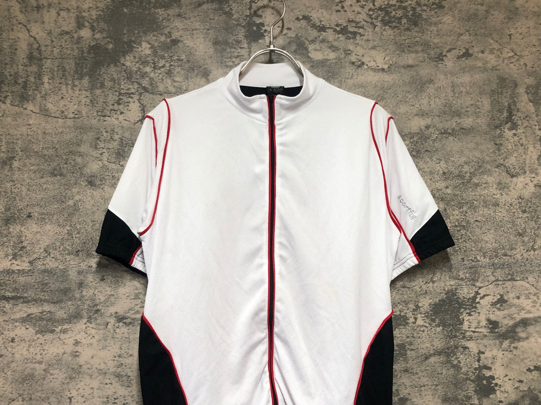 KL255 スポーツフル sportful 半袖 サイクルジャージ 白 赤 M