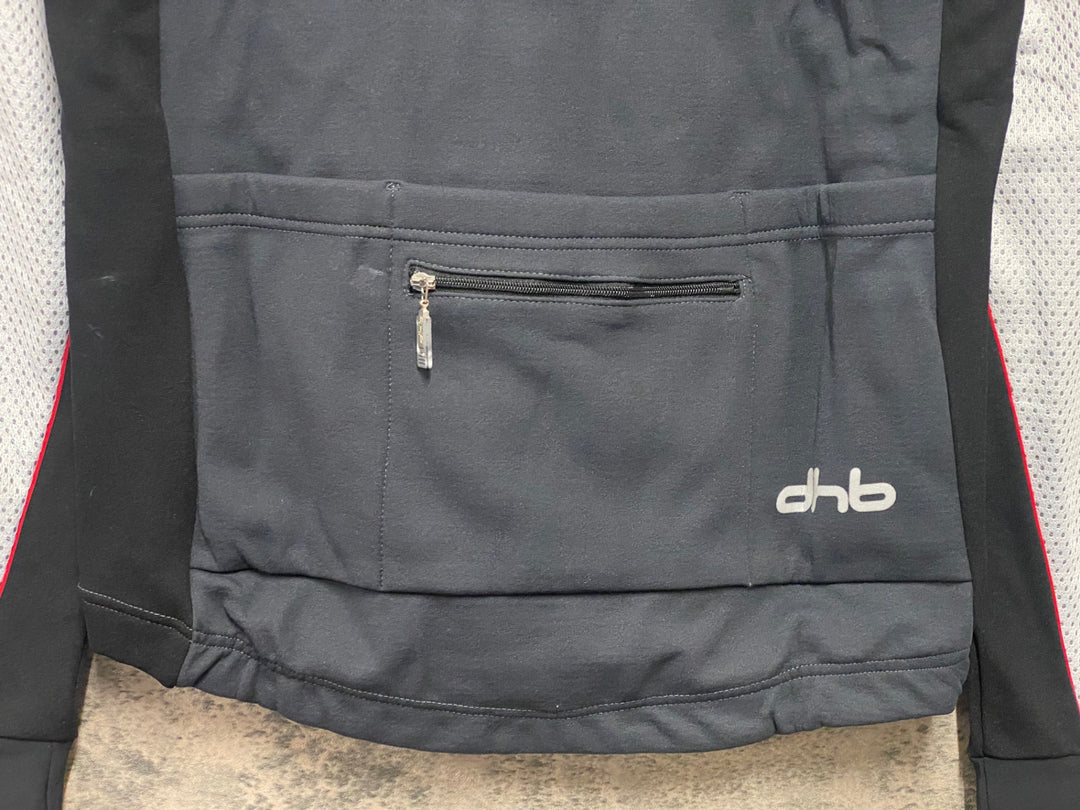 JX620 dhb 長袖 サイクルジャケット 白黒 S 裏起毛