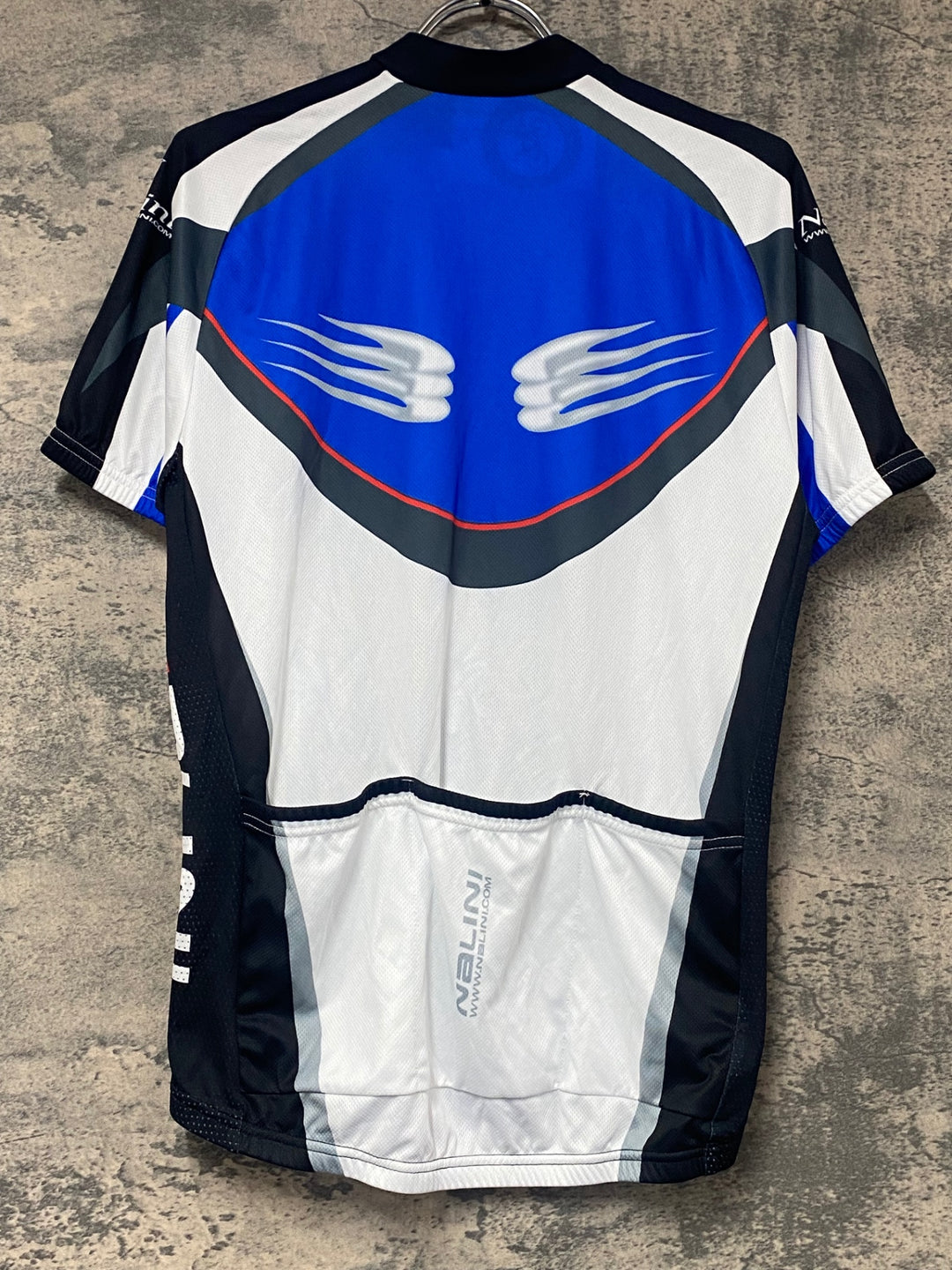 KJ080 ナリーニ Nalini 半袖 サイクルジャージ 白青 M