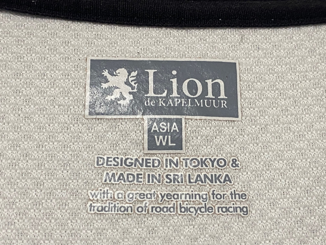 KI668 リオンドカペルミュール Lion de KAPELMUUR 半袖 サイクルジャージ 白 M ほつれあり