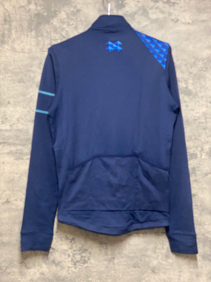 KB435 ラファ Rapha LONG SLEEVE CROSS JERSEY 長袖 サイクルジャージ 紺 M