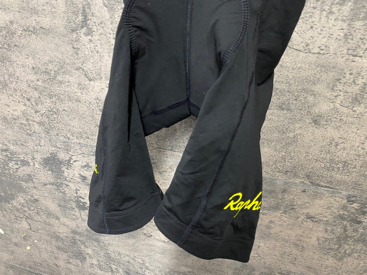 JS653 ラファ Rapha ビブショーツ 黒 黄色 M